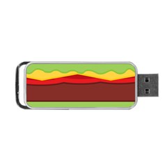 Cake Cute Burger Portable Usb Flash (two Sides) by Dutashop