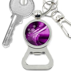 Purple Abstract Merry Christmas Xmas Pattern Bottle Opener Key Chain by Sarkoni