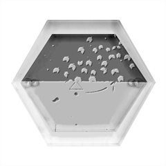 Vector Graphic Illustration Wallpaper Hexagon Wood Jewelry Box by Sarkoni