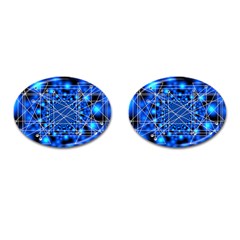 Network Connection Structure Knot Cufflinks (oval) by Amaryn4rt