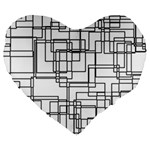 Structure Pattern Network Large 19  Premium Heart Shape Cushions Front