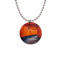 Architecture Art Bright Color 1  Button Necklace by Amaryn4rt