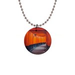 Architecture Art Bright Color 1  Button Necklace Front