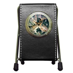 Architecture Buildings City Pen Holder Desk Clock by Amaryn4rt