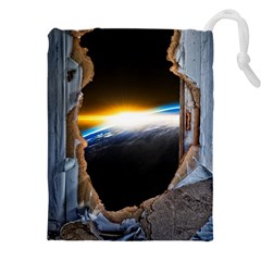 Door Breakthrough Door Sunburst Drawstring Pouch (4xl) by Amaryn4rt