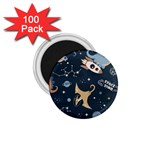 Space Theme Art Pattern Design Wallpaper 1.75  Magnets (100 pack)  Front