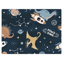 Space Theme Art Pattern Design Wallpaper Two Sides Premium Plush Fleece Blanket (extra Small) by Proyonanggan