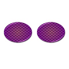 Pattern Texture Geometric Patterns Purple Cufflinks (oval) by Dutashop