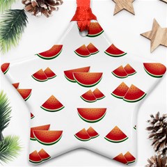 Summer Watermelon Pattern Ornament (star) by Dutashop