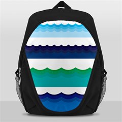 Water Border Water Waves Ocean Sea Backpack Bag by Amaryn4rt