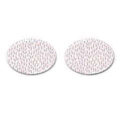 Flowers Pattern Decoration Design Cufflinks (oval) by Ravend