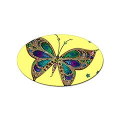 Butterfly Mosaic Yellow Colorful Sticker Oval (100 Pack) by Amaryn4rt