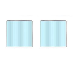 Stripes Striped Turquoise Cufflinks (square) by Amaryn4rt
