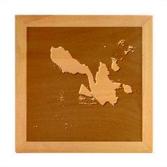Fantasy Pyramid Mystic Space Aurora Wood Photo Frame Cube by Grandong