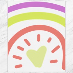 Rainbow Boho Colors Pastel Heart Canvas 11  X 14  by Ndabl3x