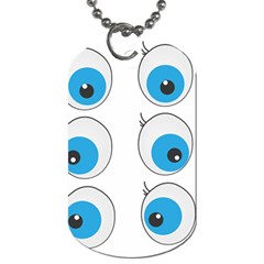 Eyes Comic Cartoon Fun Funny Toon Dog Tag (two Sides) by Ndabl3x