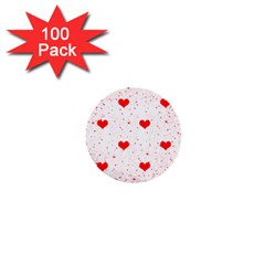 Hearts Romantic Love Valentines 1  Mini Buttons (100 Pack)  by Ndabl3x