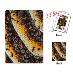 Yellow And Black Bees On Brown And Black Playing Cards Single Design (rectangle) by Ndabl3x