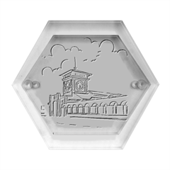 Poster Map Flag Lotus Boat Hexagon Wood Jewelry Box by Grandong