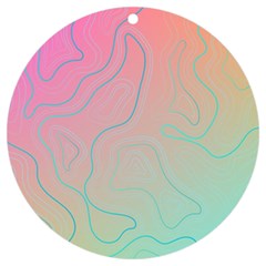 Lines Shapes Stripes Corolla Uv Print Acrylic Ornament Round by Grandong