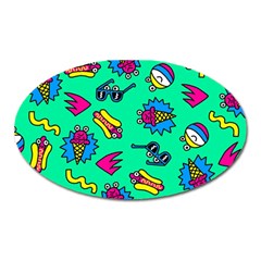 Pattern Adweek Summer Oval Magnet by Ndabl3x