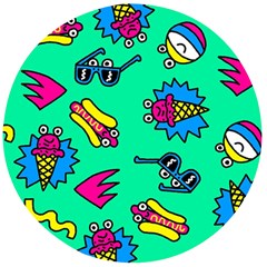 Pattern Adweek Summer Wooden Bottle Opener (round) by Ndabl3x