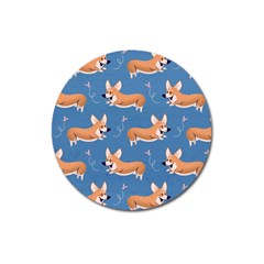 Corgi Patterns Magnet 3  (round) by Ndabl3x