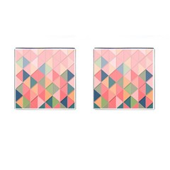 Background Geometric Triangle Cufflinks (square) by Sarkoni