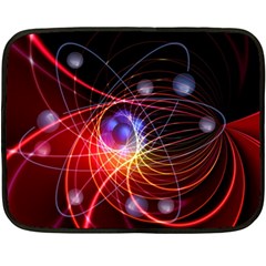 Physics Quantum Physics Particles Two Sides Fleece Blanket (mini) by Sarkoni