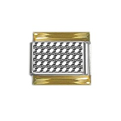 Pattern Monochrome Repeat Gold Trim Italian Charm (9mm) by Apen