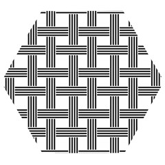 Seamless Stripe Pattern Lines Wooden Puzzle Hexagon by Apen