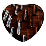Abstract Architecture Building Business Heart Glass Fridge Magnet (4 pack) Front