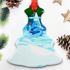 Frost Mountains Illustration Adventure Time Fantasy Art Landscape Christmas Tree Ornament (two Sides) by Sarkoni