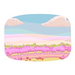 Pink And White Forest Illustration Adventure Time Cartoon Mini Square Pill Box by Sarkoni
