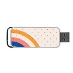 Retro Abstract Geometric Portable USB Flash (One Side) Front