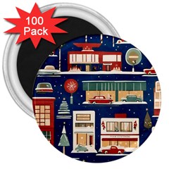 Background Mid Century Modern 3  Magnets (100 Pack) by Modalart