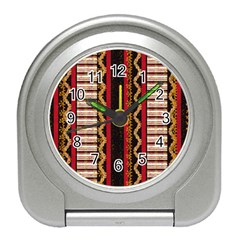 Textile Pattern Abstract Fabric Travel Alarm Clock by Modalart