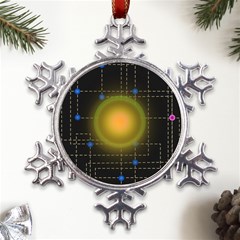 Technology System Metal Large Snowflake Ornament by Modalart
