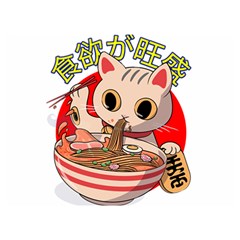 Ramen Cat Noodles Cute Japanes Premium Plush Fleece Blanket (extra Small) by Modalart