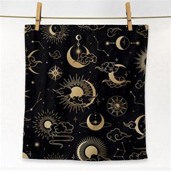Star Colorful Christmas Abstract Face Towel by Ndabl3x