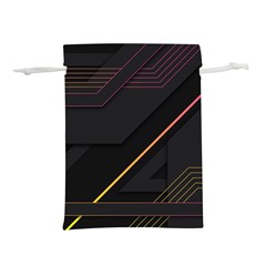 Gradient Geometric Shapes Dark Background Lightweight Drawstring Pouch (l) by Ndabl3x