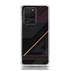 Gradient Geometric Shapes Dark Background Samsung Galaxy S20 Ultra 6 9 Inch Tpu Uv Case by Ndabl3x