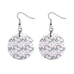 Cute Art Print Pattern Mini Button Earrings by Ndabl3x