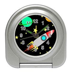 Planet Rocket Space Stars Travel Alarm Clock by Ravend