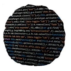 Close Up Code Coding Computer Large 18  Premium Round Cushions by Amaryn4rt