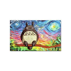 Totoro Starry Night Art Van Gogh Parody Sticker Rectangular (100 Pack) by Modalart