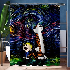 Cartoon Art Starry Night Van Gogh Shower Curtain 60  X 72  (medium)  by Modalart
