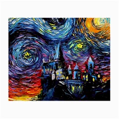 Castle Hogwarts Starry Night Print Van Gogh Parody Small Glasses Cloth (2 Sides) by Modalart