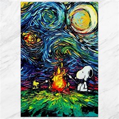Dog Cartoon Starry Night Print Van Gogh Parody Canvas 24  X 36  by Modalart