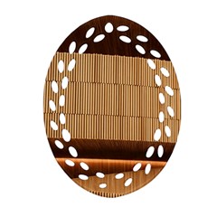 Architecture Art Boxes Brown Oval Filigree Ornament (two Sides) by Amaryn4rt